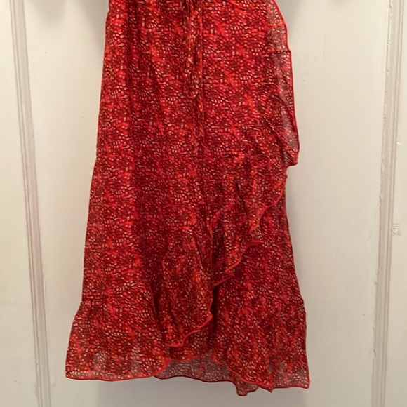 Red silk wrap dress Soi Paris 38 - Picture 4 of 10